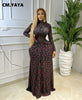 Women Draped O-neck Ruched Full Sleeve Long Maxi Dress Spring Evening Club Party Vestidos Sexy Dresses