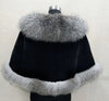 White Fur Shawl Jacket Women's Autumn Winter Faux Mink Fox Fur Dress Cheongsam Cloak Coats Thicken Warm Short Outwear