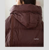 Lagabogy Winter Women White Duck Down Jacket Casual Loose Over Size Warm Parka Female Drawstring Hooded Puffer Coat