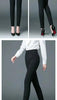Office Lady Slim Pencil Pants Spring Autumn High Waist Elastic Pockets Solid Elegant Women Casual Straight Trousers