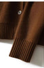 100% pure cashmere cardigan women's winter coat thickened loose knit sweater coat