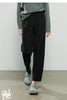 Women Casual Pants Winter Sweatpants Tapered Elastic Waist Split Design Fleece-Lined Warm Trousers