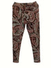 Size 1XL-5XL Women's Boho Paisley Print Elastic High Rise Skinny Leggings and Leisure Women Leggings