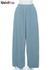 Y2K Casual Wide-Leg Pants Women Autumn Loose Simple Basic Pocket High Waist Trousers Corduroy Streetwear Long Bottoms