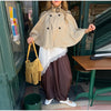 Women's Trench Cape Coat Vintage Double Breasted Short Trench Style Poncho Female Spring Woman Street Outerwear
