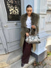 Elegant Solid Faux Fur Spliced Coat Women Lapel Long Sleeve Tassel Plush Outerwear Fall Winter Warm Streetwear