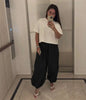 Casual Loose Jogger Bloomers Pants Women High Waist Trousers Female Loose Pleated Bloomers Pants Streetwear