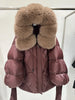 Janveny2026 Winter Large Real Fur Hooded Puffer Jacket Women Thicken Warm Knitted Sleeve Coat White Duck Down Mid Long Parka