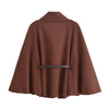 Mujer Belt Poncho Capes Women Black Cloaks Winter Coats Woman Bat Sleeve Cape Coats for Women Women's Cape Jacket