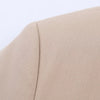 Women Lapel Loose Double Breasted Suit Jacket Solid Color Flip Pocket Long Sleeve Blazers Chic Office Lady Outfits