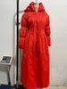 Waist-cinching Slim Puffy Long Jacket Unique S Line Big Hem Thicken Warm Robes Lady High Street Outwear
