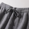 100% Merino Wool High Waist Knitted Pants Female Korean Wide Leg Pants Autumn and Winter Wool Pants Solid Color Casual Pants