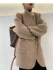 Double-sided Cashmere Coat Long Wool Thickened Suit Style Thickened Loose Wool Jacket Coat for Women