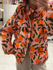 Printed Loose Thicken Coats Women Full Sleeve Zippers Hoodie Warm Outwears Female Autumn Winter Lady Jackets Chic