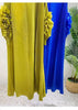 Wine Red Pleated Dress For Women Flower Sleeves Female Evening Party Elegant Clothing Ladies 2DB1827