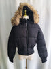 Fur Collar Hoody Slim Waist Bread Parkas Elegant Warm Women Clothing Lovely Zip Patchwork Casual Coats
