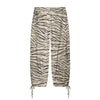 Animal Print Pants For Woman Vintage Baggy Wide Pants Streetwear Lace Up Jogger Trousers Mid Waist Women's Palazzo Pants