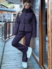Casual Belted Hooded Cotton Coats Women Solid Full Sleeve Stand Collar Zipper Padded Coat Lady Winter Daily Street Wear
