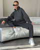 Autumn Women's Tracksuit with Zipper Cotton Oversize White Casual Two Piece Set Women Classic Sports Trouser Suits for Women