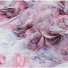 Elegant Floral Printed Mini A-line Dress Women Deep V-neck Puff Half Sleeve Waist-cinching Dresses Lady Party Club Gown