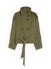 Elegant Women's Windbreaker Stand Collar Double Breasted Long Sleeve Pockets Female Jacket Spring Autumn Lady Commute Tops