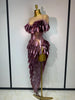 Women Sexy Mesh See Through Diamonds Bodycon Dress Birthday Evening Party Costume Bar Nightclub Stage Performance Outfit