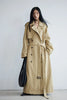 Spring Autumn Oversized Khaki Extra Long Trench Coat for Women Raglan Sleeve Sashes Double Breasted Clothes Overcoat