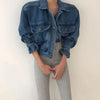 Coats Jackets Women Top Sexy Puff Long Sleeve Y2k Clothes Cropped Jacket Streetwear Women's Denim Shirt