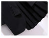 Women Spring Women Clothing Suit Skirt Jacket Belt Waist Slim Suit Women Blazer Long Coat Black Blazers