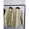 Single-Breasted Jacket Loose Corduroy Turn-Down Collar Long Sleeve Ladies Loose Coat with Pockets Spring Women