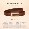 Genuine Leather Belt for Women; Cowhide Waist Belt; Versatile Smooth Buckle; Dress Decoration Belt for