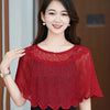 Short Outer Wear Multicolor Knitted Shawl Breathable Short Tulle Shawl Thin Coat Women
