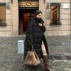 Winter Long Parkas Coat for Women Korean Oversized Stand Collar Cotton-Padded Jacket Windproof Warm Thick Parkas Outerwear