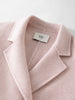 Women's Pure Wool Double Breasted Coat - Classic Mid-Length Winter Trench Warm Elegant Overcoat
