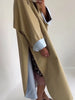 Women Solid Casual Long Trench Coat Lapel Collar Single Breasted Batwing Sleeve Windbreaker Streetwear Oversized Outerwears