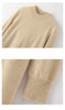 Autumn And Winter 100% Pure Wool Ladies Long Sweater Skirt Semi-High Collar Cashmere Dress Large Knit Bottoming Skirt