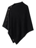 Large Shawl for Womens Spring and Autumn Versatile Diagonal Buckle Loose Cape Knitted Shawls