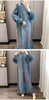 Red Pleated Hand-Cranked Floral Print Women's Long Dress Long Sleeve Elegant Temperament Elastic Loose Dresses 2DB4509