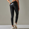 Women Black Pu Leather Pants High Waist Leather Sexy Leggings Trousers Warm Winter Leggings Fleece Trousers Women Thick Stretch