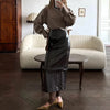 Chic Pu Leather Women's Jackets Skirts Suit Vintage Stand Collar Zipper Full Sleeve Outfits Female Autumn Lady Streetwears