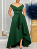 Off Shoulder Evening Dress Women Solid Maxi Long Dresses With Sleeves Wedding Bridesmaid Elegant Party Dresses Woman