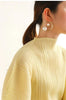 Pleated Half High Collar Batwing Sleeve Women's Dress Chic Elastic Loose Casual Famale Clothes 2DB4324
