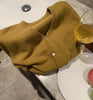 Korean version of autumn cashmere V-neck cardigan women loose short solid color sweater knit sweater simple coat