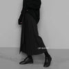 Korean Autumn Irregular False Two-piece Skirt Pants Women Wide-leg Pant Ladies Elastic Waist Straps Casual Pant Lady