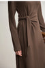 Dresses Woman Winter Elegant Commuter Turtleneck Lace-up Dress Women's Knitted Straight Solid Color Skirt 12544088