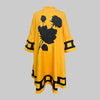 Flower Print Loose Yellow Dresses for Women Autumn Winter Clothes Flared Sleeves Woman Midi Casual A-line Dress