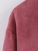 Spring Pink Casual Jacket Women's Loose Fit Streetwear Front Zipper Pockets Lounge Wear Daily Outerwear