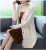 Ladies Sweater Jacket Autumn Winter V-neck Be All-match Women's Knitting Cardigan Sweater Coat Loose Comfortable Female Top