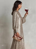 Elegant Sequined Straight Dress for Women's V-Cut Neck Lantern Sleeve Loose Casual Party Club Evening Wedding Guest Long Dress