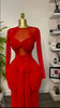 Women Mesh See Though Long Sleeve Maxi Bowknot Long Dress Evening Sexy Club Party Evening High Street Dresses